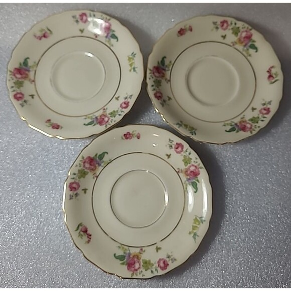 Thomas Ivory Thomas Bavaria "Rosemont” saucers 3pc. set - Picture 1 of 8